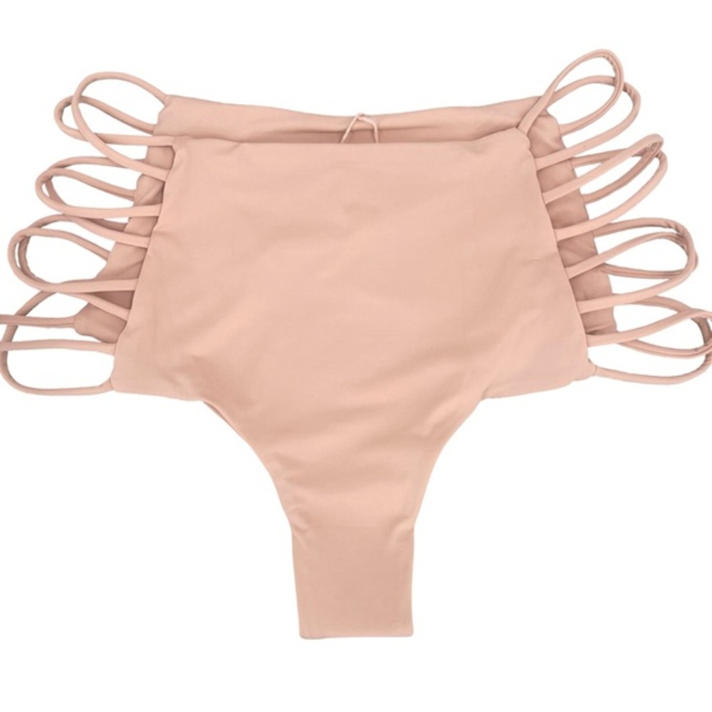 ✨ NWT Dippin daisy's blush bikini bottom side straps size Small